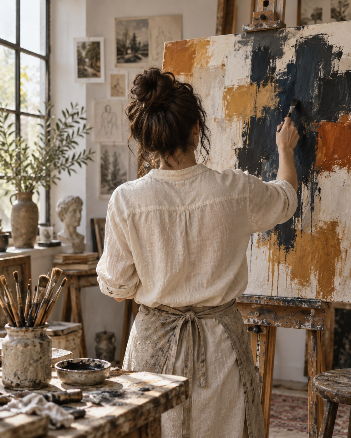 Illustrative artist studio